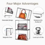 Clear Acrylic Purse Organizer with Magnetic Door