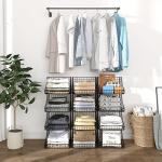 4-Pack Stackable Wire Baskets for Easy Organization