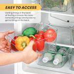 12 Pack Clear Plastic Storage Bins with Handles