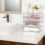 Clear Stackable Storage Drawers - 2 Pack