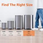 Amazon Basics 50L Smudge-Resistant Trash Can