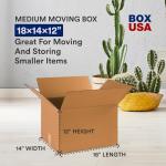 Medium Corrugated Moving Boxes 10-Pack 18"x14"x12