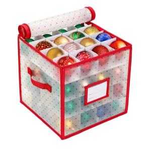 BIEBOS Christmas Tree Ornament Storage Box for 64
