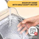 12 Pack Clear Plastic Storage Bins with Handles