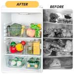 12 Pack Clear Plastic Storage Bins with Handles