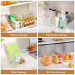 12 Pack Clear Plastic Storage Bins with Handles