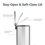 Amazon Basics 50L Smudge-Resistant Trash Can