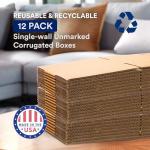 Large Moving Boxes 12-Pack for Shipping and Storage