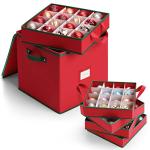 MaidMAX Christmas Ornament Storage Box with Dividers