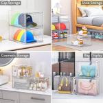 Clear Shoe Storage Boxes with Magnetic Doors - 6 Pack