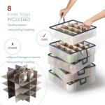 Large Christmas Ornament Storage Box with Dividers