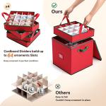 MaidMAX Christmas Ornament Storage Box with Dividers