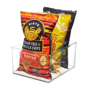 iDesign Stackable Storage Bin with Handles, Clear