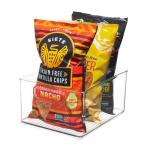 iDesign Stackable Storage Bin with Handles, Clear