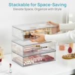 Clear Stackable Storage Drawers - 2 Pack