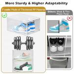Clear Shoe Storage Boxes with Magnetic Doors - 6 Pack