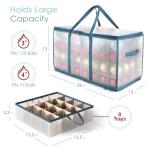 Large Christmas Ornament Storage Box with Dividers