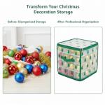 Clear Christmas Ornament Storage Box with Dividers