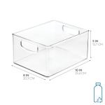 iDesign Stackable Storage Bin with Handles, Clear