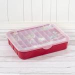 Sterilite Red Holiday Ornament Storage Bin - 32 Capacity