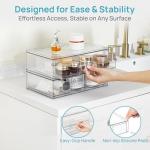 Clear Stackable Storage Drawers - 2 Pack