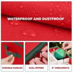 Red Christmas Ornament Storage Bin with Dividers