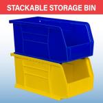 Akro-Mils Blue Stackable Storage Bins, 12-Pack