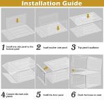 Clear Shoe Storage Boxes with Magnetic Doors - 6 Pack