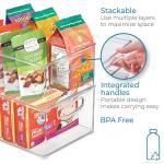 iDesign Stackable Storage Bin with Handles, Clear