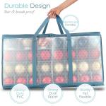 Large Christmas Ornament Storage Box with Dividers