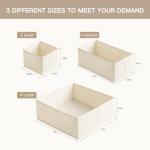 10 Pack Foldable Drawer Organizer Bins