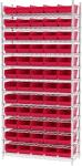 Heavy Duty Red Storage Shelf Bins, 12-Pack
