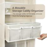 Door Hanging Organizer with 3 Bins and Side Pockets