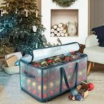Large Christmas Ornament Storage Box with Dividers