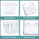 25-Piece Clear Plastic Organizer Set for Drawers