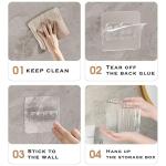 4 Pack Clear Wall Mount Storage Bins
