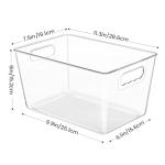 YIHONG 6 Pack Clear Organizer Bins with Handle