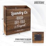 Magnetic Wooden Lint Bin for Laundry Organization