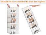 12 Pack Clear Stackable Shoe Storage Bins