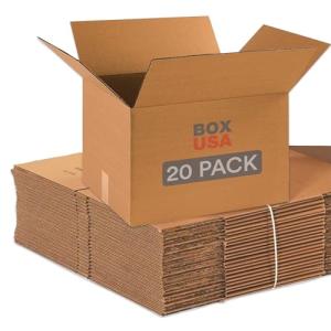 Medium Moving Boxes 20-Pack - Corrugated Cardboard