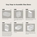 12-Pack Clear Plastic Shoe Storage Boxes
