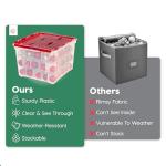 IRIS USA Stackable Ornament Storage Bins - 2 Pack