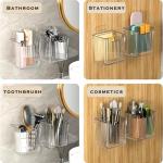 4 Pack Clear Wall Mount Storage Bins