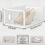 12 Pack Clear Stackable Shoe Storage Bins