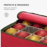 ZOBER Large Christmas Ornament Storage Box - 128 Ornaments