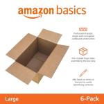 Large Cardboard Moving Boxes, 20" x 20" x 15", 6-Pack
