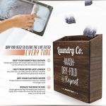 Magnetic Wooden Lint Bin for Laundry Organization