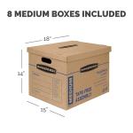 Bankers Box Medium Classic Moving Boxes, 8 Pack