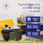 HOMZ Heavy Duty 15 Gallon Plastic Storage Bins