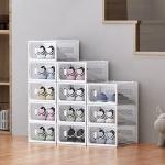 12 Pack Clear Stackable Shoe Storage Bins